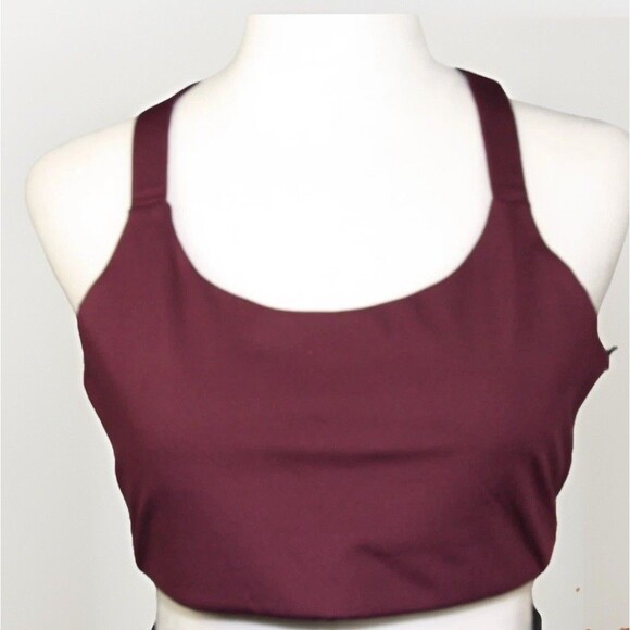 Girlfriend Collective Simone High Support Bra Sports Bra Burgundy Size XL NWT - Picture 1 of 4